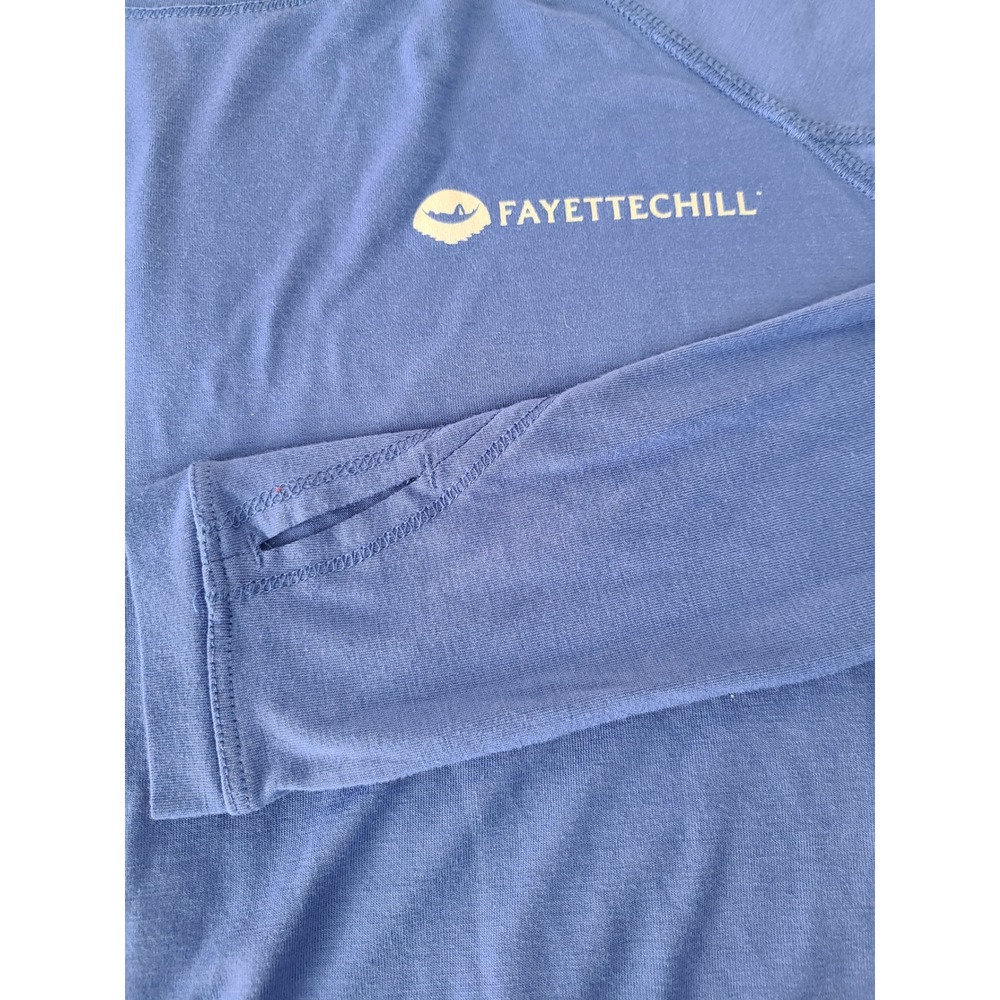 Free Fly Fayettechill Bamboo Long Sleeve Sun Shirt Blue Thumbholes Womens Small - Picture 5 of 7